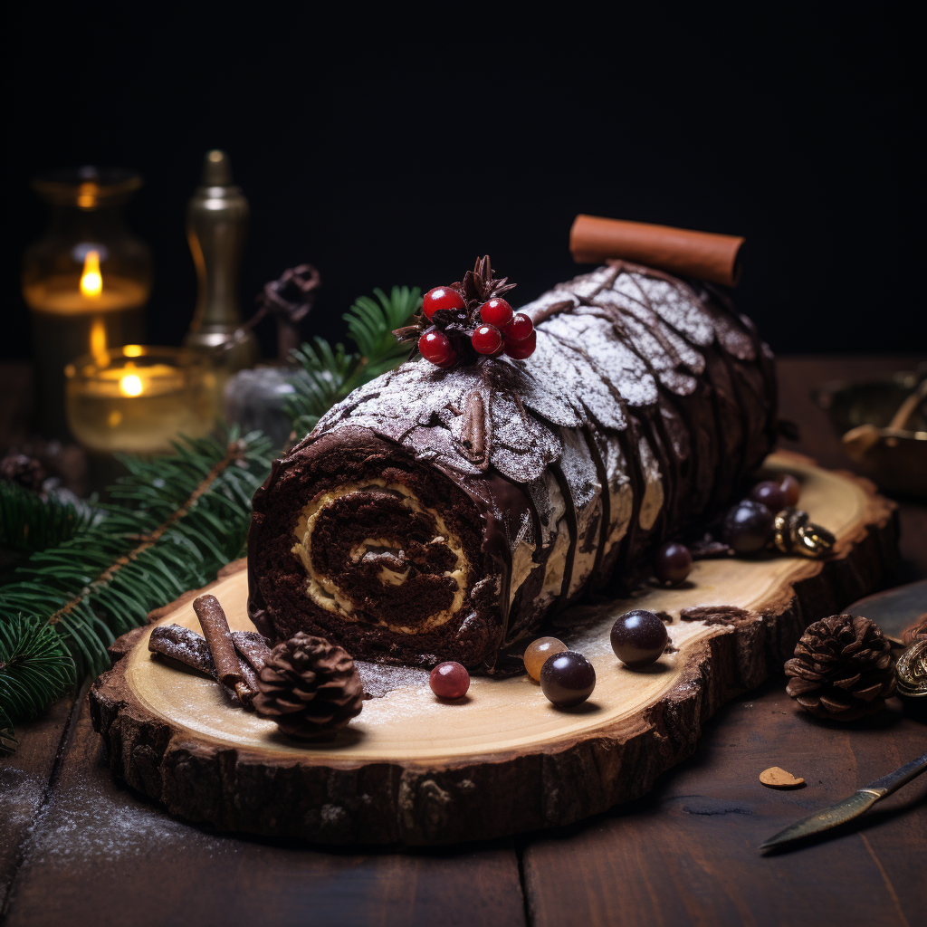 Vegan Chocolate Yule Log