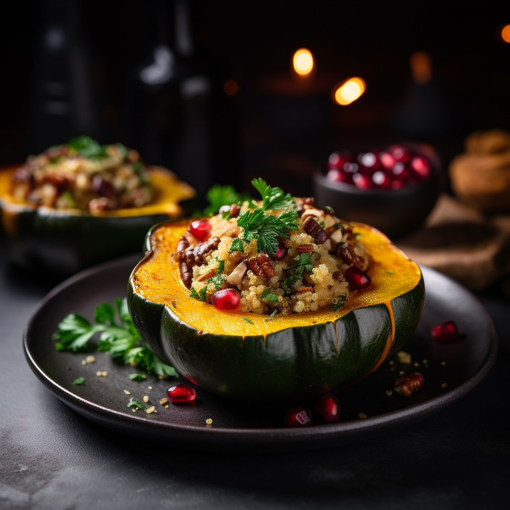 Vegan Stuffed Acorn Squash